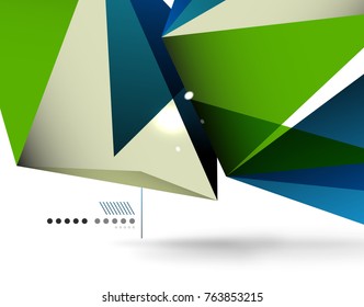 Geometrical abstract triangle background, vector modern template, business or techno presentation wallpaper. Polygonal abstract background
