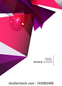 Geometrical abstract triangle background, vector modern template, business or techno presentation wallpaper. Polygonal abstract background