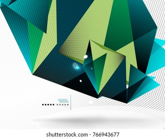 Geometrical abstract triangle background, vector modern template, business or techno presentation wallpaper. Polygonal abstract background