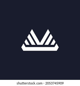 Geometrical abstract triangle geometry symbol vector elements template, clean minimal geometric logo