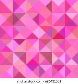 Geometrical abstract triangle tiled background - vector graphic from triangles in pink tones