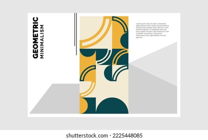 Geometrical abstract Trifold brochure Template