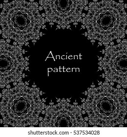 Geometrical abstract vector art deco pattern from gold hand drawn elements. Textile fantasy print. Wrapping paper. Vector.