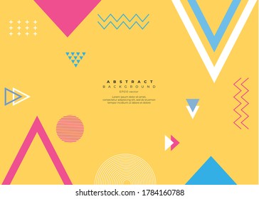 fondo de vector abstracto geométrico con varias formas y colores