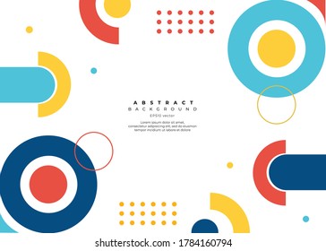 geometrical abstract vector background with various shapes and colors