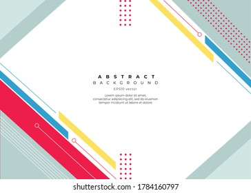 fondo de vector abstracto geométrico con varias formas y colores