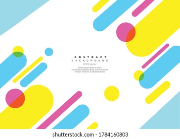 fondo de vector abstracto geométrico con varias formas y colores
