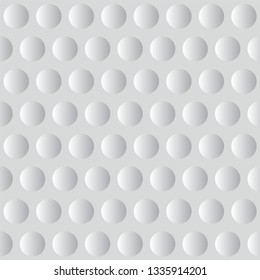 geometrical, abstract vector pattern or texture with repeating plastic circles, bubbles or spheres, in black, white and silver color