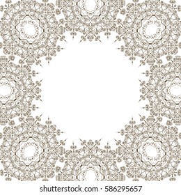 Geometrical abstract vector seamless art deco pattern from hand drawn elements, ethnic ornaments, textile fantasy print. Wrapping paper. 