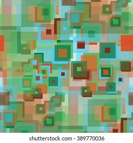 geometrical abstraction modern pattern squares green, blue