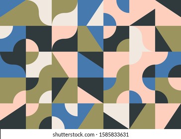 Geometrical artwork with simple shape and figure