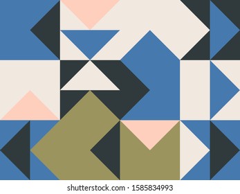 Geometrical artwork with simple shape and figure