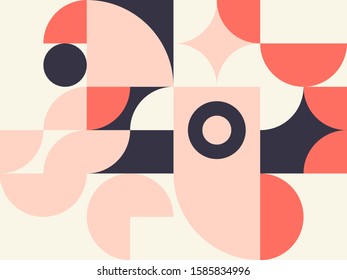 Geometrical artwork with simple shape and figure