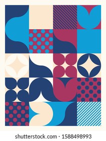 Geometrical artwork with simple shape and figure