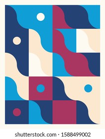 Geometrical artwork with simple shape and figure
