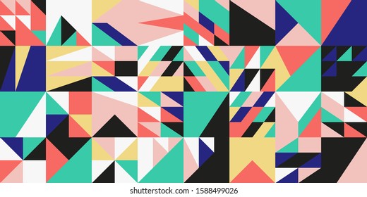 Geometrical artwork with simple shape and figure
