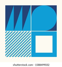 Geometrical artwork with simple shape and figure