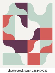 Geometrical artwork with simple shape and figure