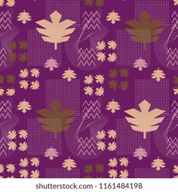 geometrical autumn seamless pattern background