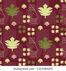 geometrical autumn seamless pattern background