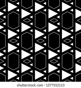 Geometrical backdrop. Digital paper, abstract. Polygons motif. Triangles, rhombuses, hexagons ornament.Triangular, quadrangular, hexagonal shapes wallpaper.Geometric background. Seamless pattern.