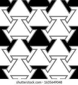 Geometrical backdrop. Figures ornament. Geometric background. Polygonal motif.Simple shapes wallpaper. Digital paper, textile print, abstract. Seamless pattern. Vector
