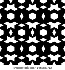 Geometrical backdrop. Simple shapes wallpaper. Polygons background.Hexagons, rhombuses, figures ornament. Seamless pattern. Digital paper, web designing, textile print.