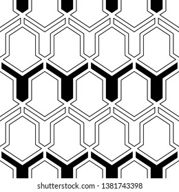 Geometrical backdrop.Polygons motif. Seamless pattern. Figures ornament. Shapes background. Geometric wallpaper. Digital paper, textile print, web design, abstract. Vector