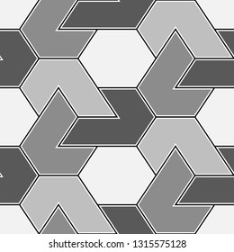 Geometrical backdrop.Seamless pattern. Polygonal motif. Shapes wallpaper.Hexagons, figures ornament. Geometric background. Digital paper, textile print, abstract. Vector