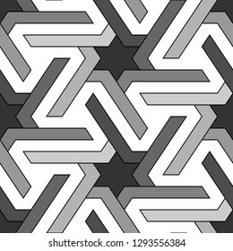 Geometrical backdrop.Star, hexagonal shapes wallpaper. Stars, polygons ornament. Geometric background. Polygons motif. Digital paper, abstract. Seamless pattern