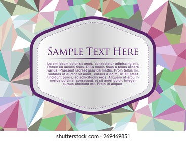 geometrical background abstract polygonal style. for card design, page design, leaflet, brochure, flyer or magazine page design. Vector, EPS 10