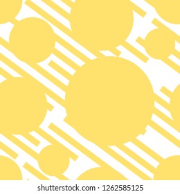 Geometrical background with circles and diagonal lines. Abstract geometric seamless pattern. Vector illustration.