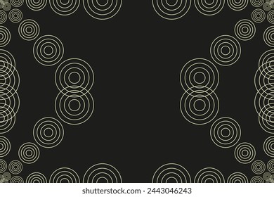 Diseño de fondo geométrico con espacio de copia. Forma Círculo dorado de geometría de moda. Lujo de fondo en estilo asiático. Ilustración vectorial puede utilizar la plantilla de banner web. EPS 10 Trazo editable