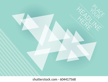 Geometrical background design with text/ Brochure cover layout