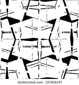 Geometrical background of distorted squares seamless vector pattern.