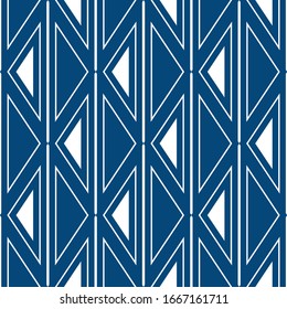 Geometrical background. Seamless pattern. Triangles, lines ornament. Triangular shapes, stripes backdrop. Geometric figures wallpaper. Digital paper, textile print, web design, abstract. Vector