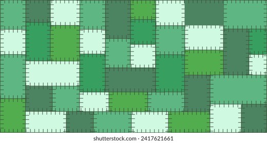 Geometrical background with stitched peaces of fabric. Design wallpaper print in trendy Geometrical style. Vector illustration can used textile print. EPS 10 Editable stroke
