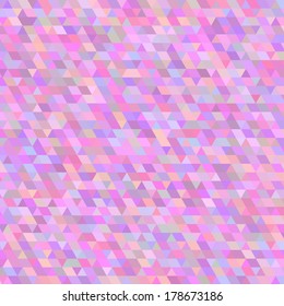 Geometrical background. Structure of geometric shapes. Colorful mosaic banner. The unusual structure of triangles and rhombuses. Vector.