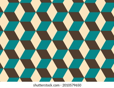 Geometrical Background Texture Retro Cube. Polygonal Design Vintage Style Illustration Vector.