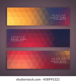 geometrical banners template set
