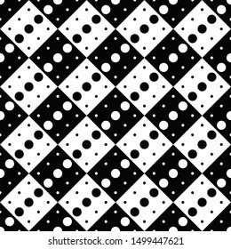 Geometrical black and white circle pattern background - abstract vector graphic