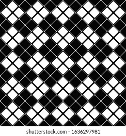 Geometrical Black White Seamless Diagonal Square Stock Vector (Royalty ...