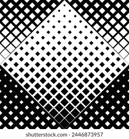 Geometrical black and white seamless square pattern background - abstract monochrome vector graphic design from squares