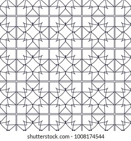 geometrical black-and-white ornament seamless pattern