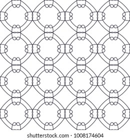 geometrical black-and-white ornament seamless pattern