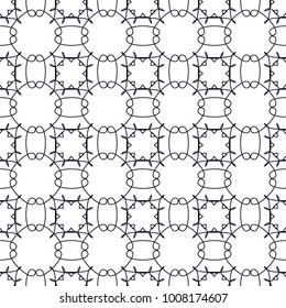 geometrical black-and-white ornament seamless pattern