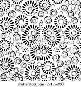 Geometrical blackly white seamless pattern, EPS8 - vector graphics.