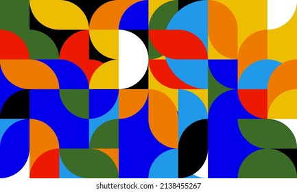 Geometrical bright colorful circle pattern 