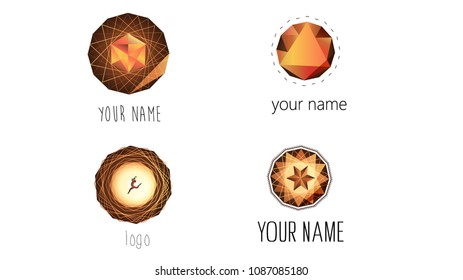 geometrical brown logo