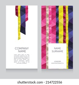geometrical business card, vector illustration